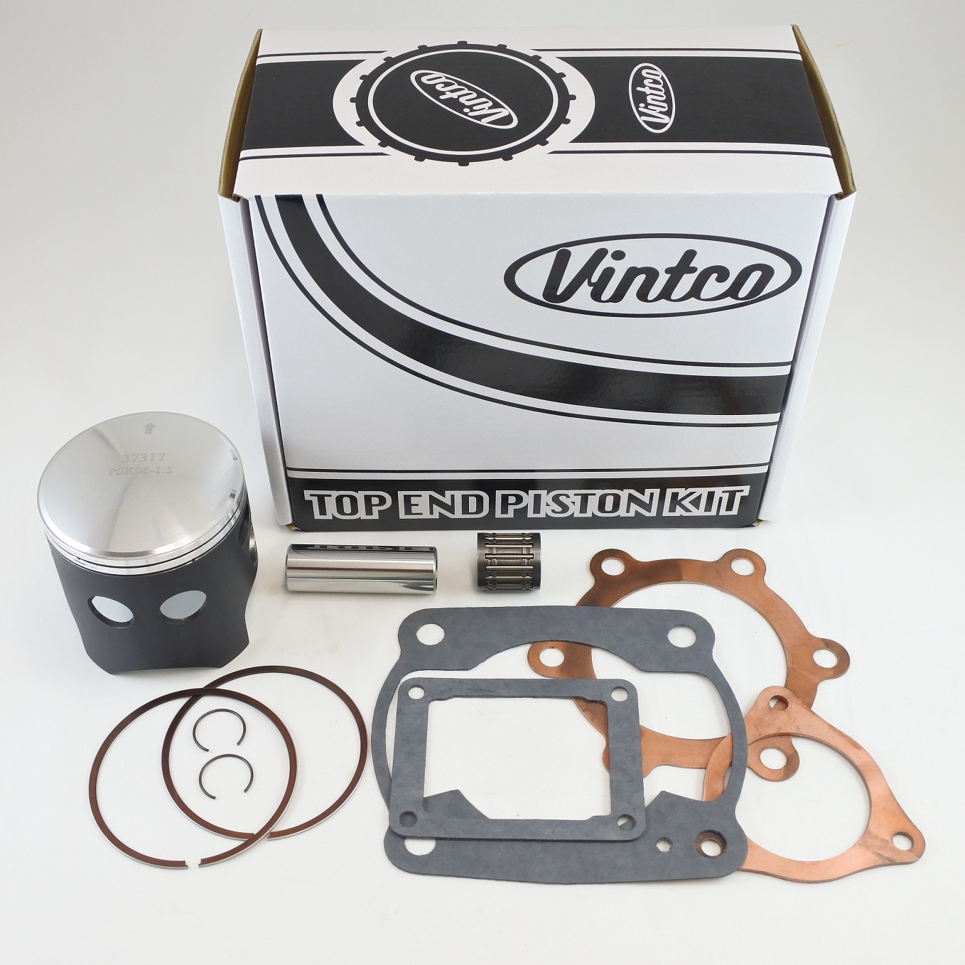 TOP END PISTON KIT 80-81 KAWASAKI KX 250 71.5mm 1.5mm OVER VINTCO KTK08-1.5 thumbnail 2