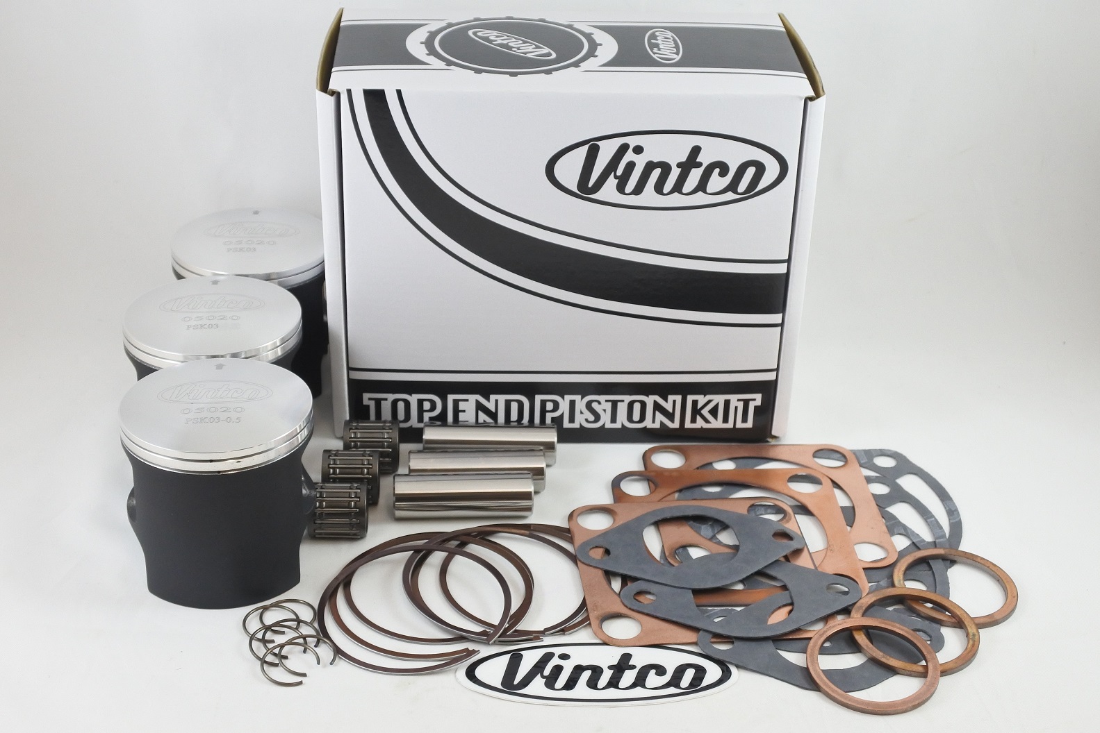 TOP END PISTON KIT 72-75 KAWASAKI H2 750 18mm WRIST PIN BORE 71.5mm 0.5mm OVER VINTCO KTK09-0.5 thumbnail 2