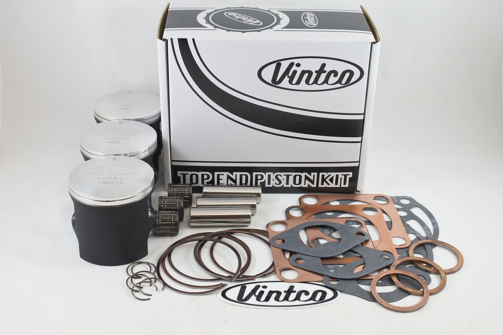 TOP END PISTON KIT 72-75 KAWASAKI H2 750 18mm WRIST PIN BORE 72.5mm 1.5mm OVER VINTCO KTK09-1.5 thumbnail 2