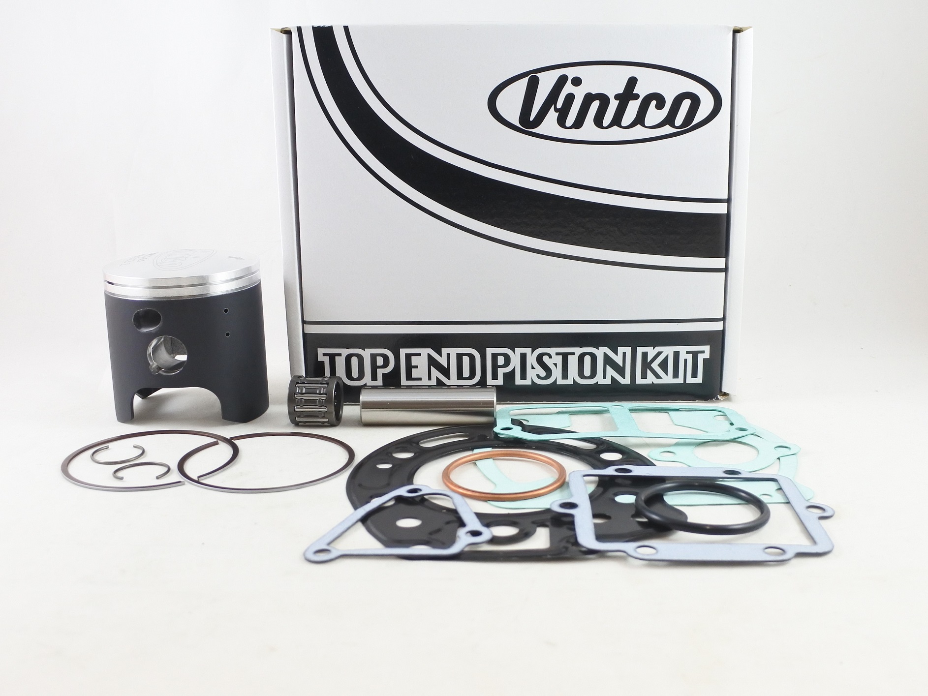 TOP END PISTON KIT 89-94 KAWASAKI KDX 200 66.5mm 0.5mm OVER VINTCO KTK13-0.5 image 1