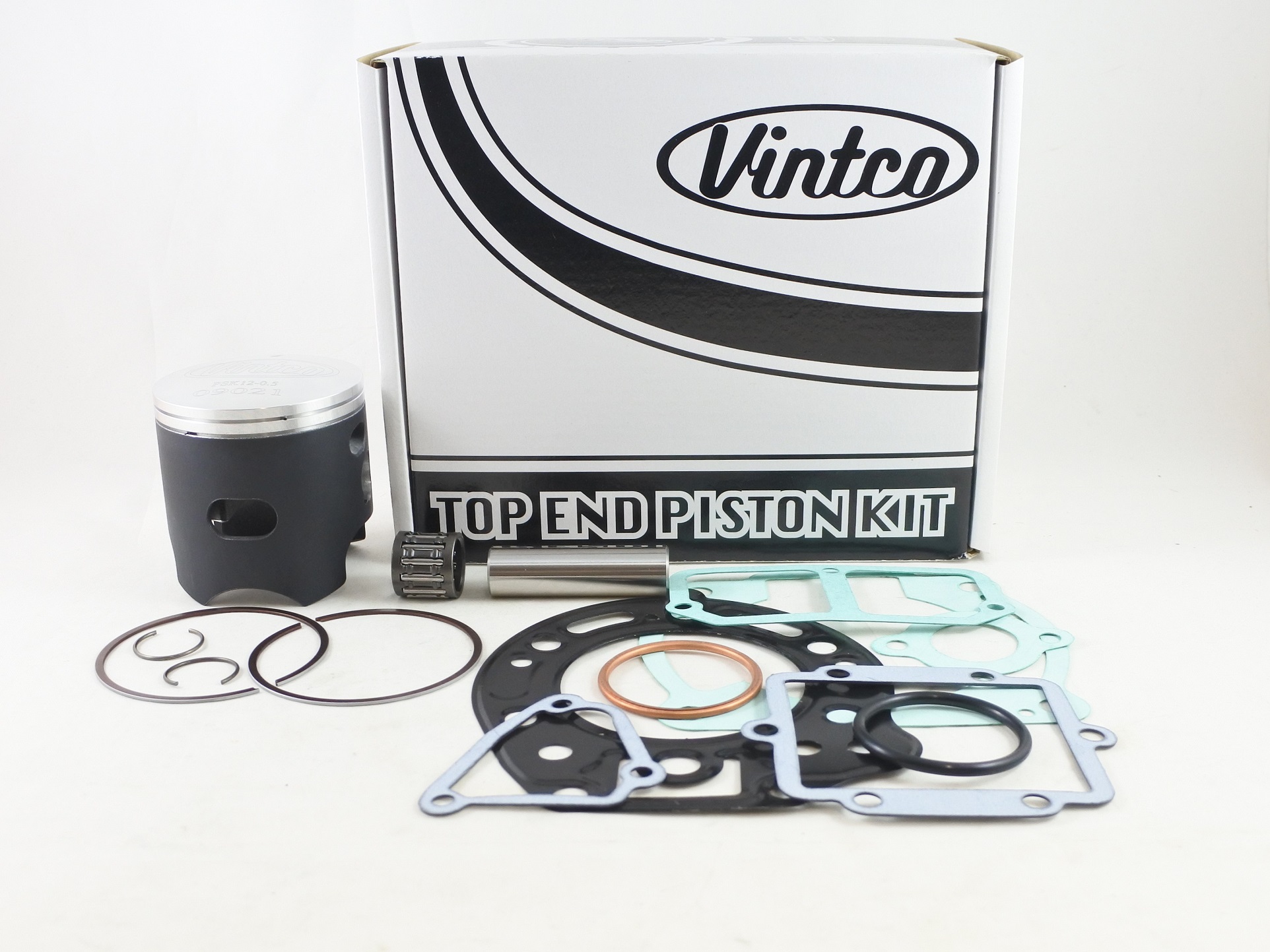 TOP END PISTON KIT 89-94 KAWASAKI KDX 200 66.5mm 0.5mm OVER VINTCO KTK13-0.5 thumbnail 2