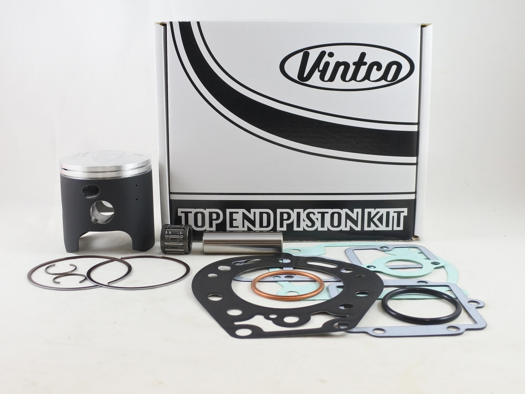 TOP END PISTON KIT 95-06 KAWASAKI KDX 200 66.5mm OVER VINTCO KTK14-0.5 image 1
