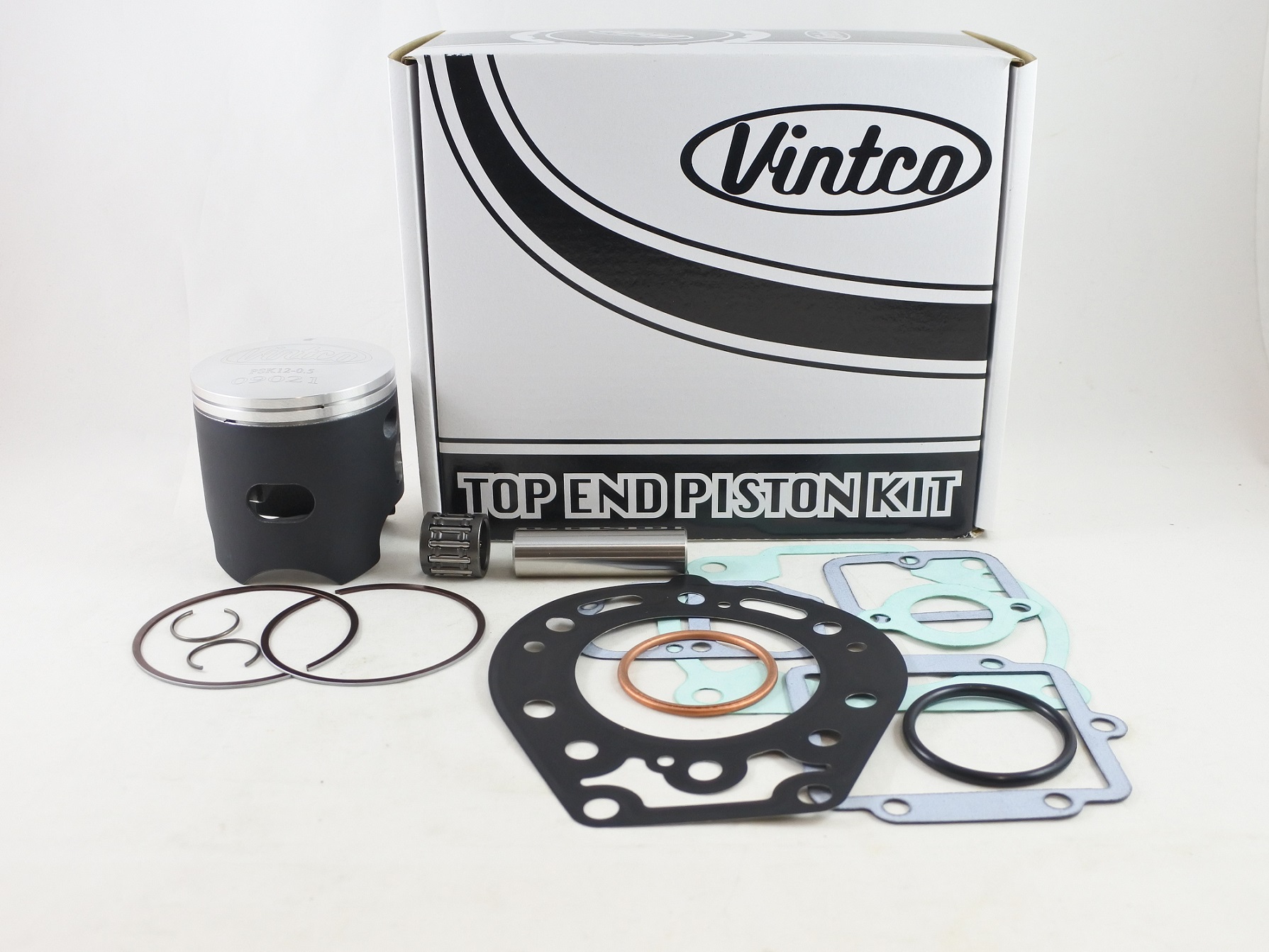 TOP END PISTON KIT 95-06 KAWASAKI KDX 200 66.5mm OVER VINTCO KTK14-0.5 thumbnail 2