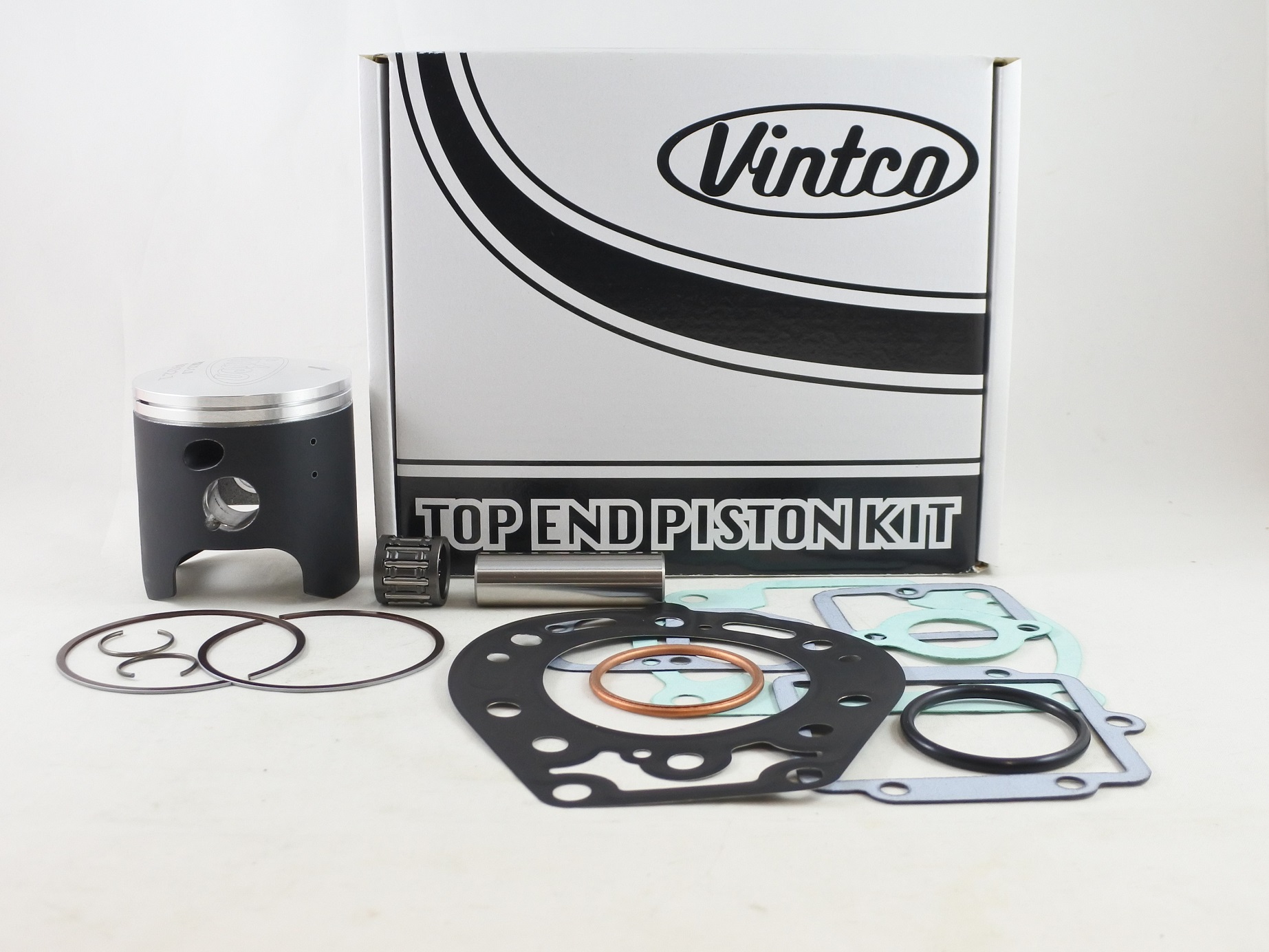 TOP END PISTON KIT 95-06 KAWASAKI KDX 200 67mm 1.0mm OVER VINTCO KTK14-1.0 image 1