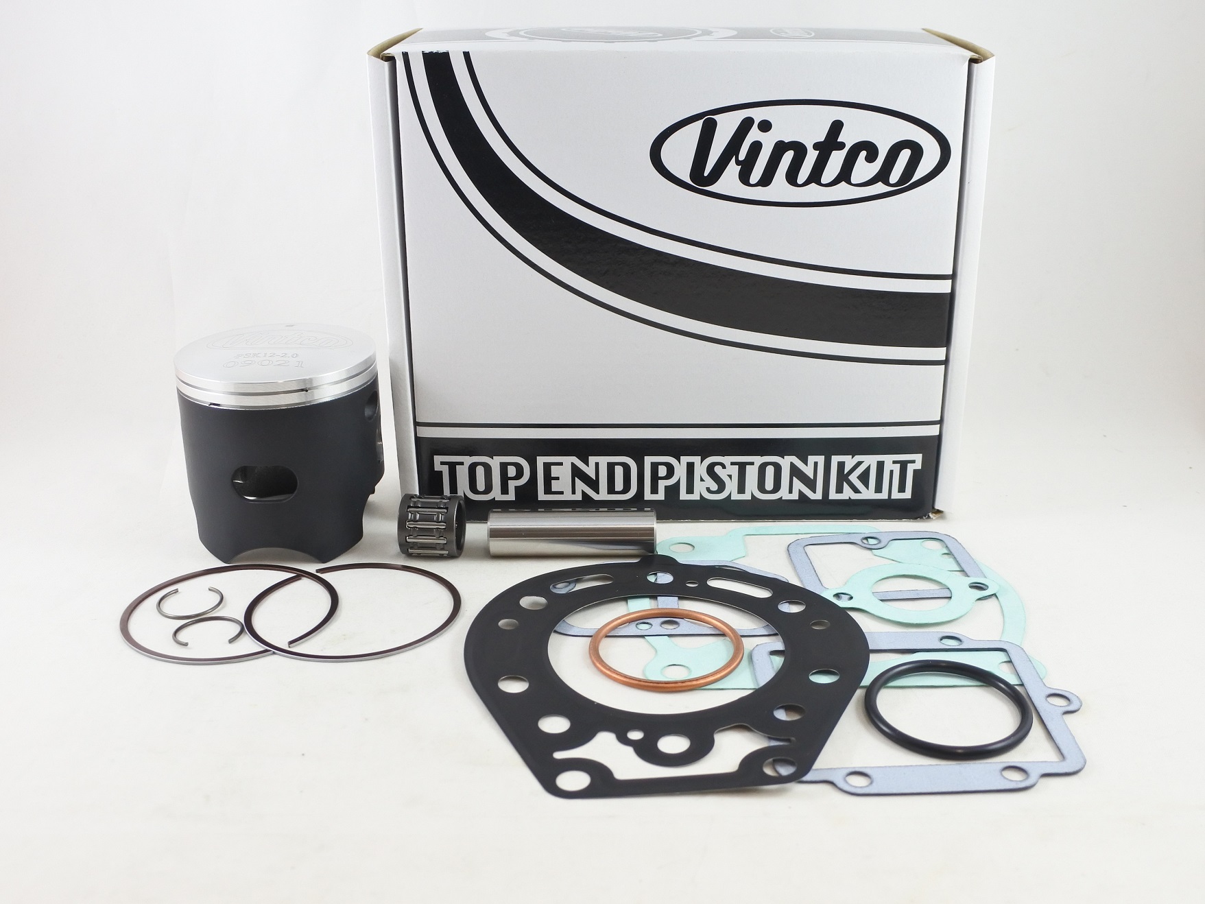 TOP END PISTON KIT 95-06 KAWASAKI KDX 200 68mm 2.0mm OVER VINTCO KTK14-2.0 thumbnail 2