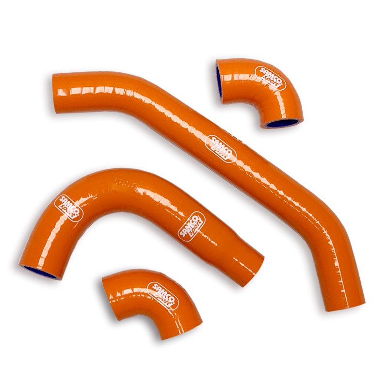 COOLANT HOSE 4 PIECE KIT ORANGE 23-25 KTM HUSQ GAS 250 300 OEM DESIGN SAMCO KTM-132-OR image 1