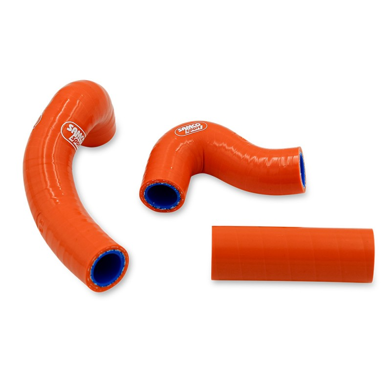 COOLANT HOSE 3 PIECE KIT ORANGE 24-25 KTM GAS HUSQ 65 OEM DESIGN SAMCO KTM-137-OR image 1