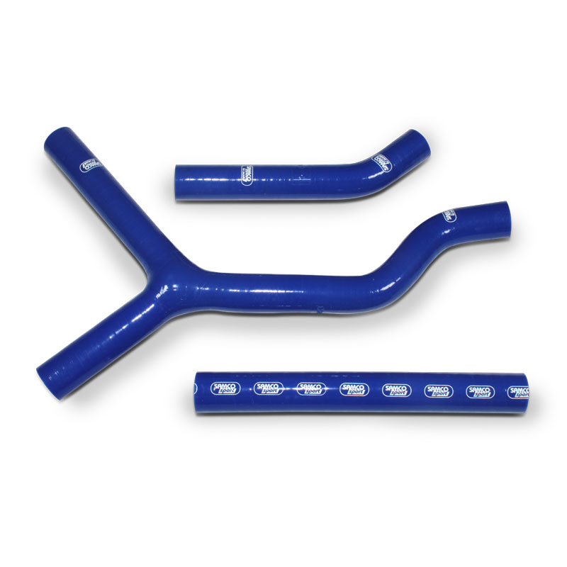 COOLANT HOSE 3 PIECE KIT BLUE 01-07 KTM 125 200 250 300 EXC SX THERMO BYPASS SAMCO KTM-2-BU image 1
