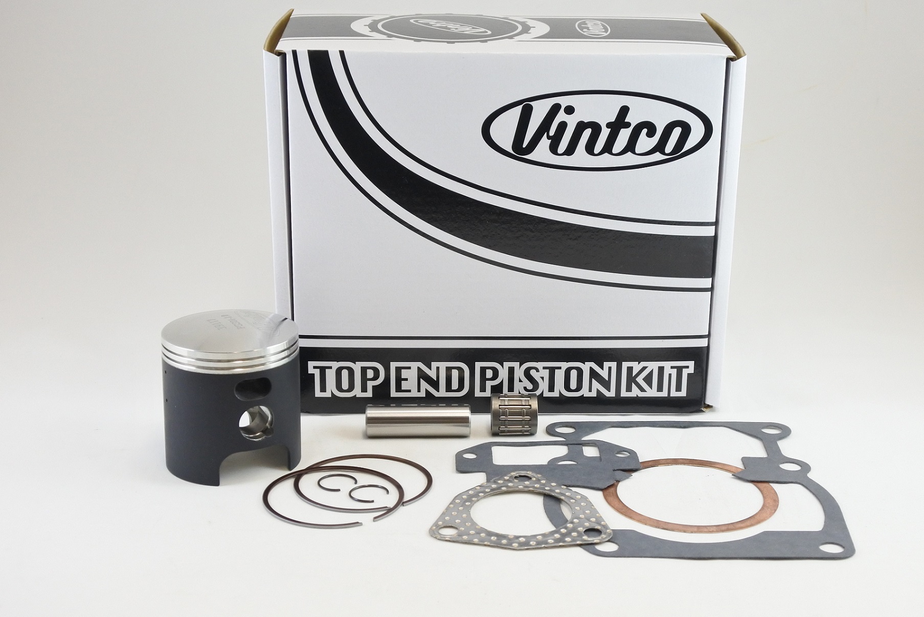 TOP END PISTON KIT 77-78 SUZUKI RM 125 55.0mm 1.0mm OVER VINTCO KTS01-1.0 image 1
