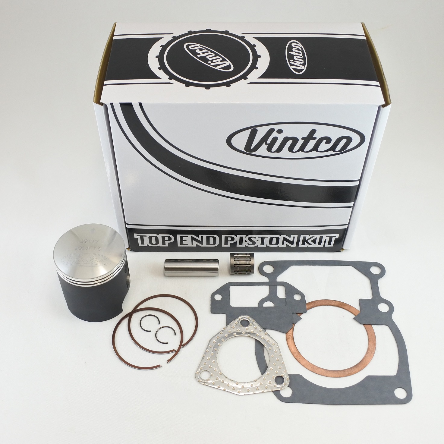 TOP END PISTON KIT 77-78 SUZUKI RM 125 55.0mm 1.0mm OVER VINTCO KTS01-1.0 thumbnail 2