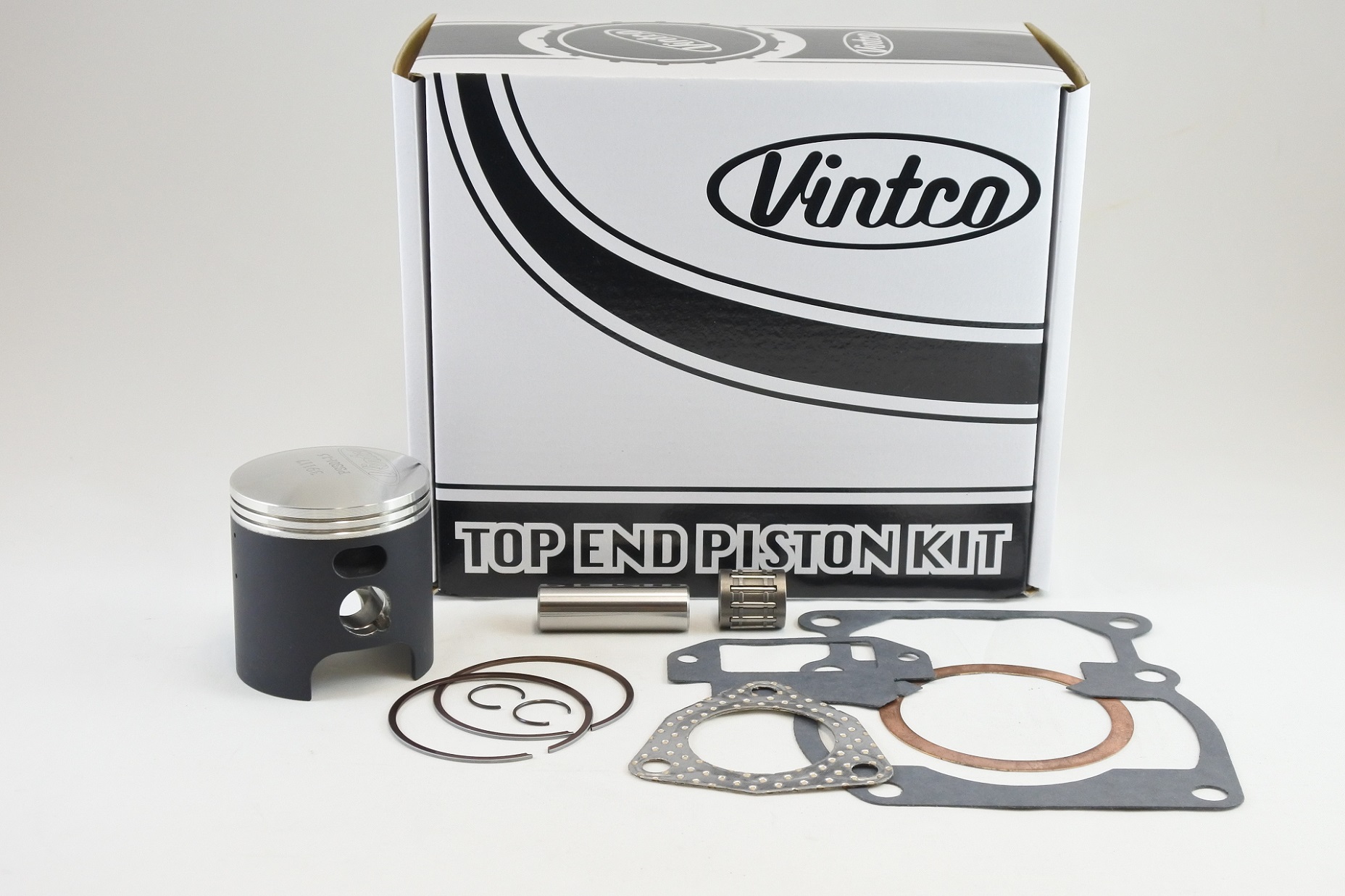 TOP END PISTON KIT 77-78 SUZUKI RM 125 55.5mm OVER VINTCO KTS01-1.5 image 1