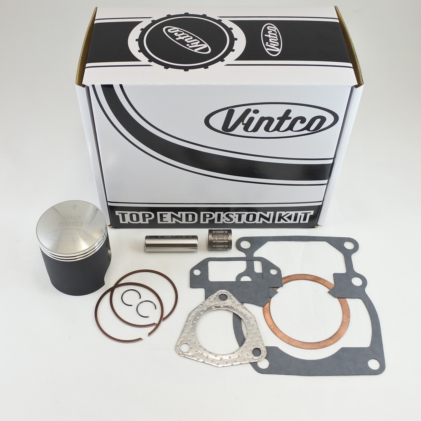 TOP END PISTON KIT 77-78 SUZUKI RM 125 55.5mm OVER VINTCO KTS01-1.5 thumbnail 2