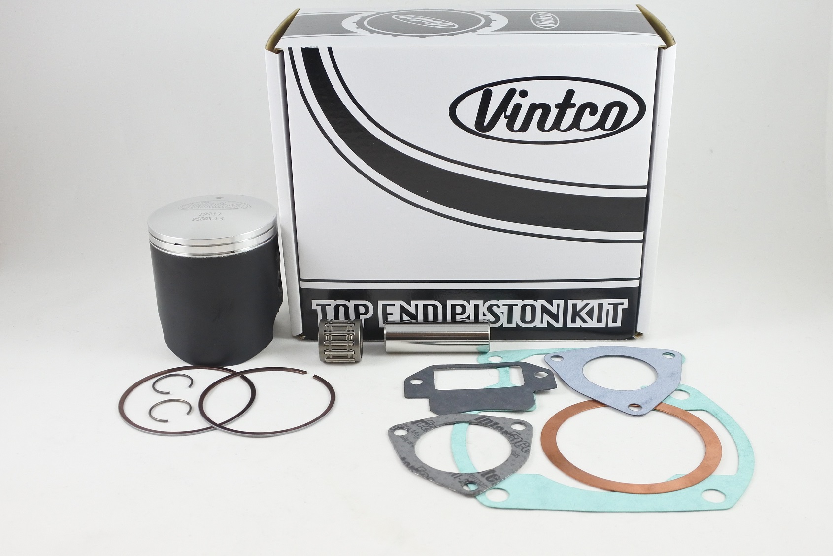 TOP END PISTON KIT 77-79 SUZUKI PE RM 250 68.5mm 1.5mm OVER VINTCO KTS03-1.5 thumbnail 2