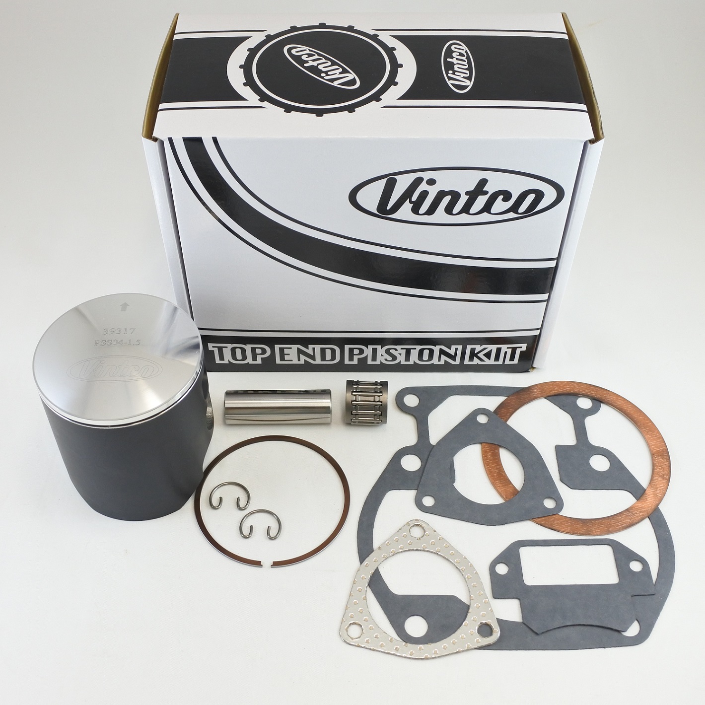 TOP END PISTON KIT 76-77 SUZUKI RM 370 78.5mm 1.5mm OVER VINTCO KTS06-1.5 thumbnail 2