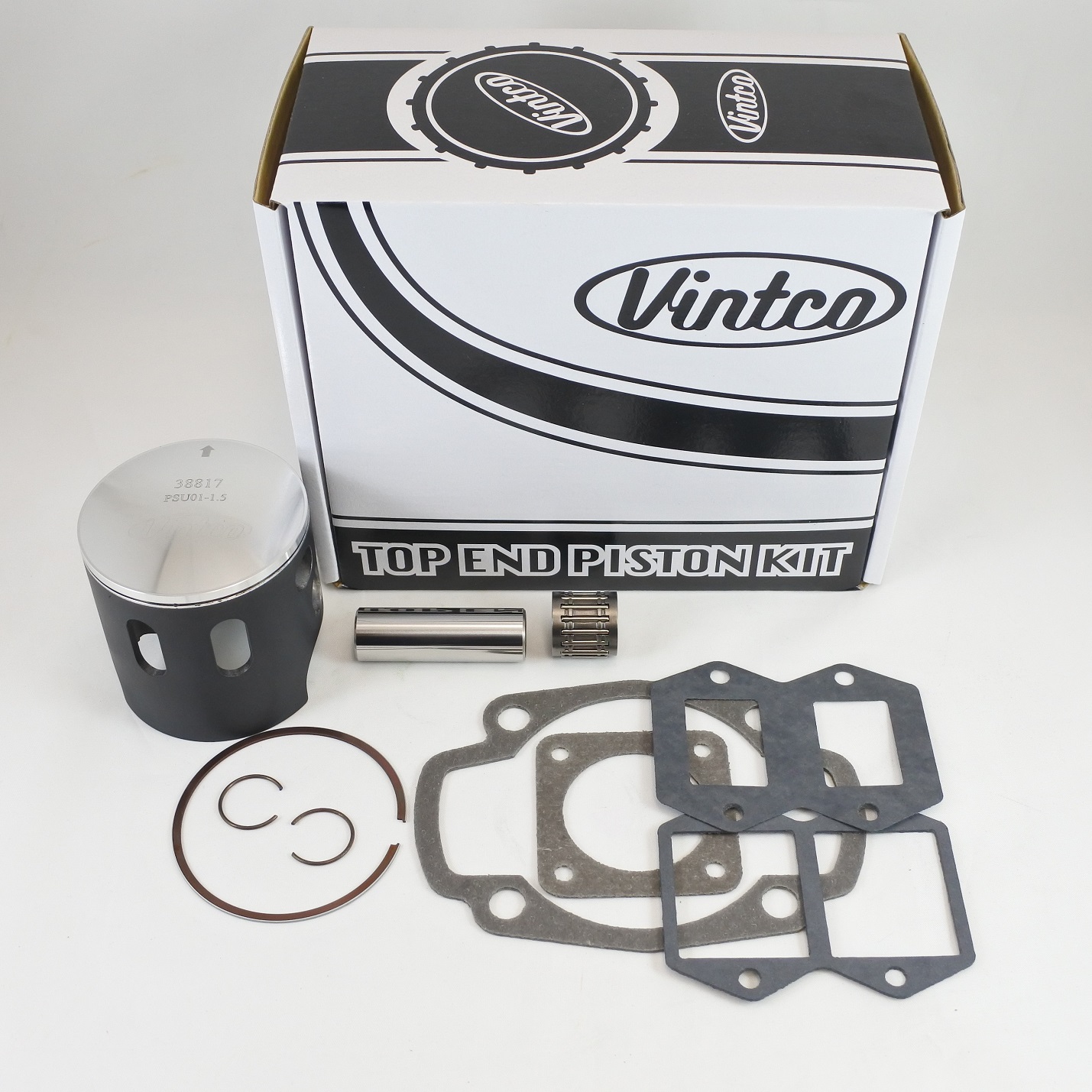 TOP END PISTON KIT 78-79 HUSQVARNA CR OR WR 250 71.0mm 1.5mm OVER VINTCO KTU02-1.5 thumbnail 2