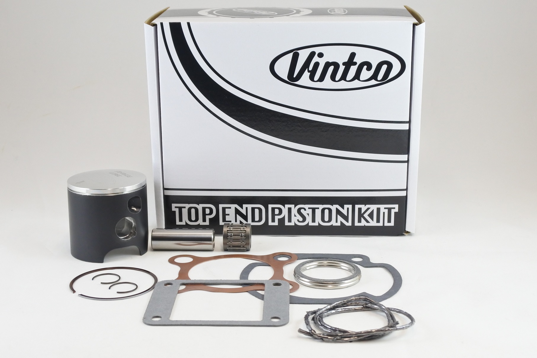 TOP END PISTON KIT 76-76 YAMAHA MX YZ 125 56.5mm 0.5mm OVER VINTCO KTY01-0.5 image 1