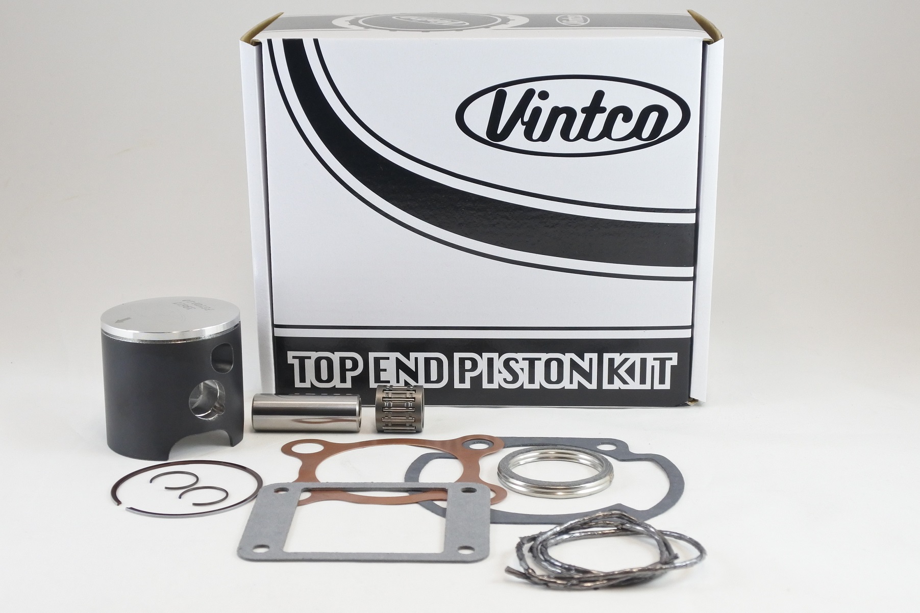 TOP END PISTON KIT 76-76 YAMAHA MX YZ 125 57.0mm OVER VINTCO KTY01-1.0 image 1