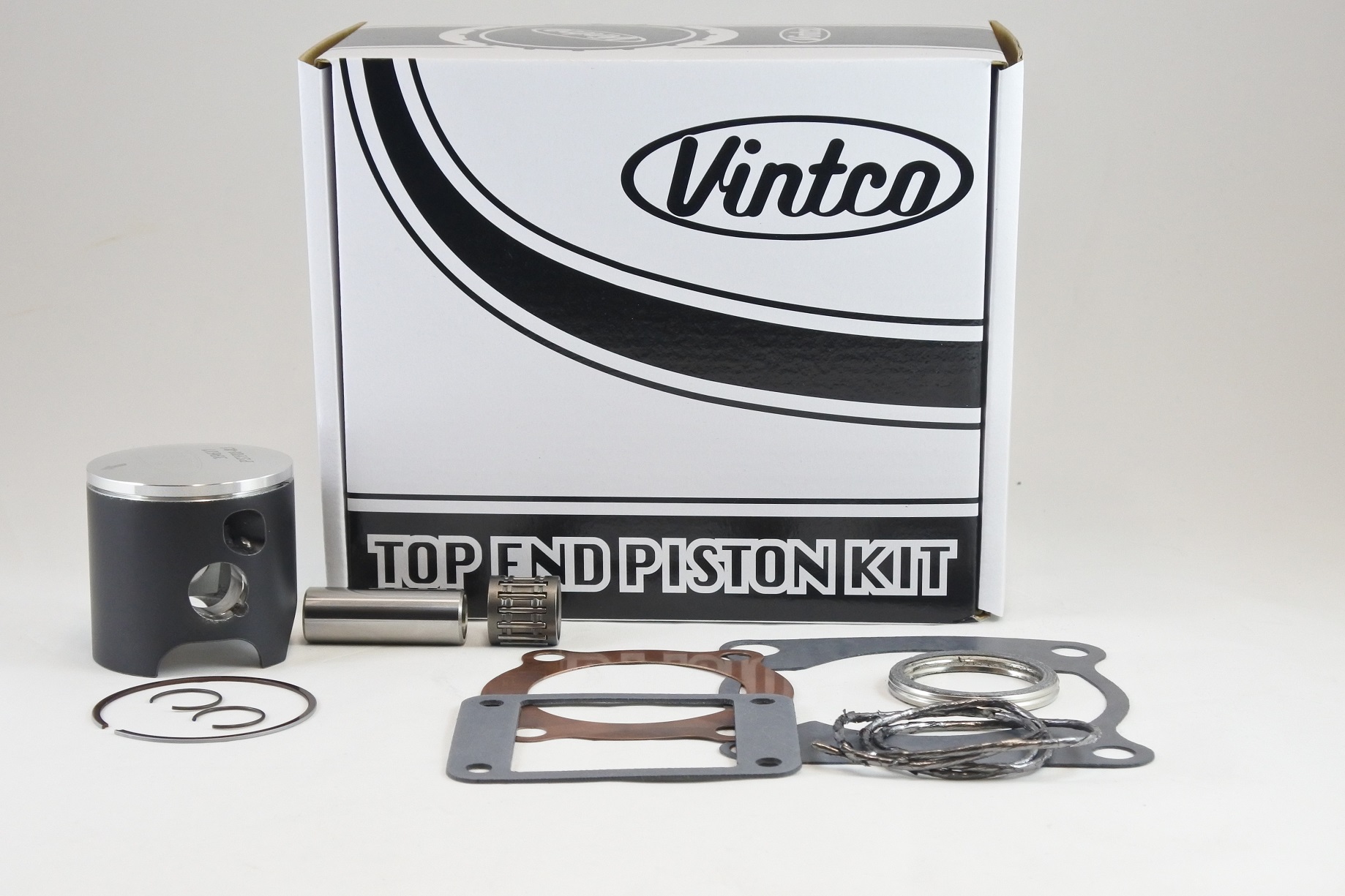 TOP END PISTON KIT 77-78 YAMAHA YZ 125 56.5mm 0.5mm OVER 2K6-11111-00-00 VINTCO KTY02-0.5 image 1