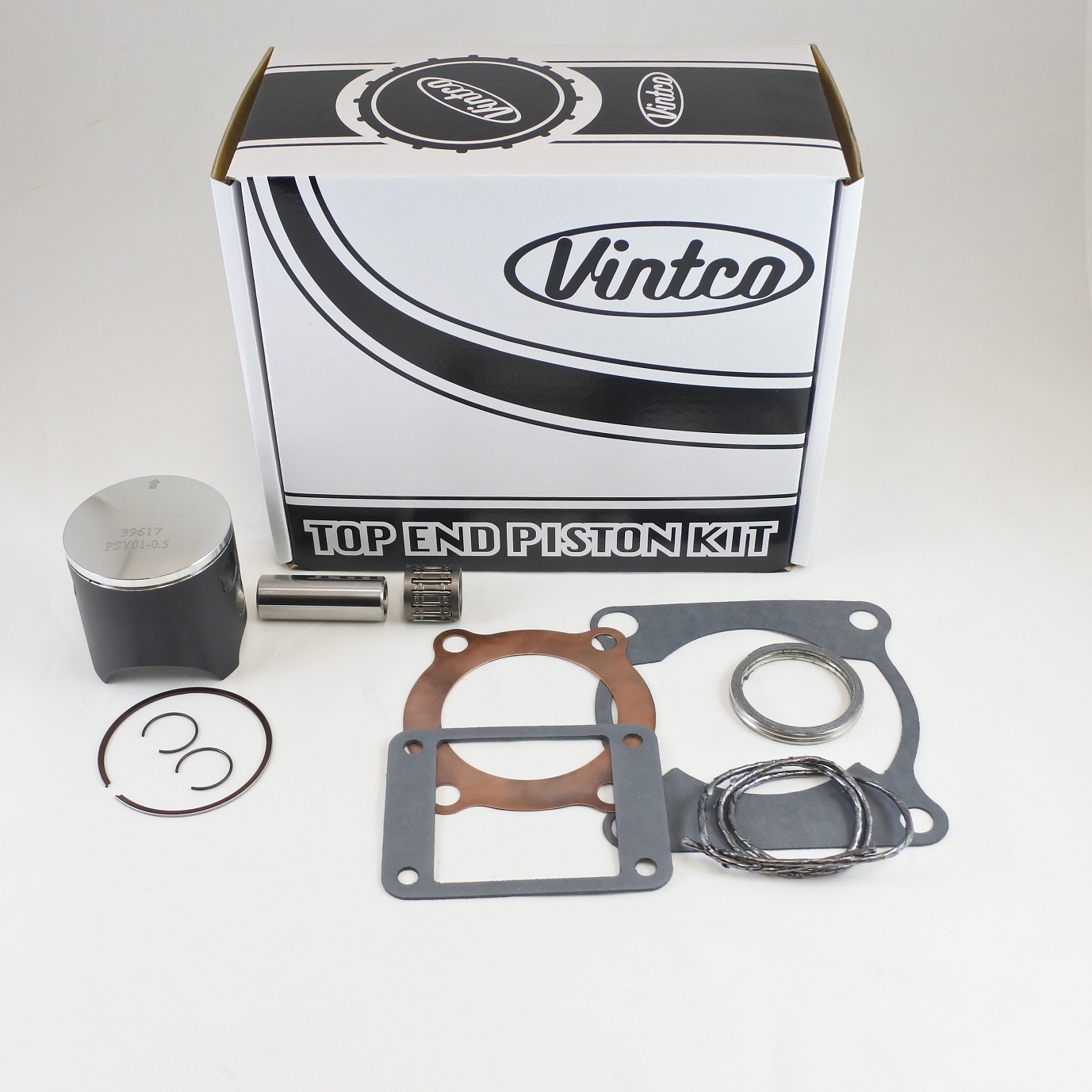 TOP END PISTON KIT 77-78 YAMAHA YZ 125 56.5mm 0.5mm OVER 2K6-11111-00-00 VINTCO KTY02-0.5 thumbnail 2