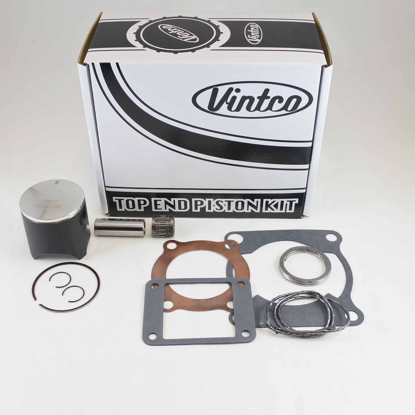 TOP END PISTON KIT 77-78 YAMAHA YZ 125 56.0mm STANDARD 2K6-11111-00-00 VINTCO KTY02-00 thumbnail 2