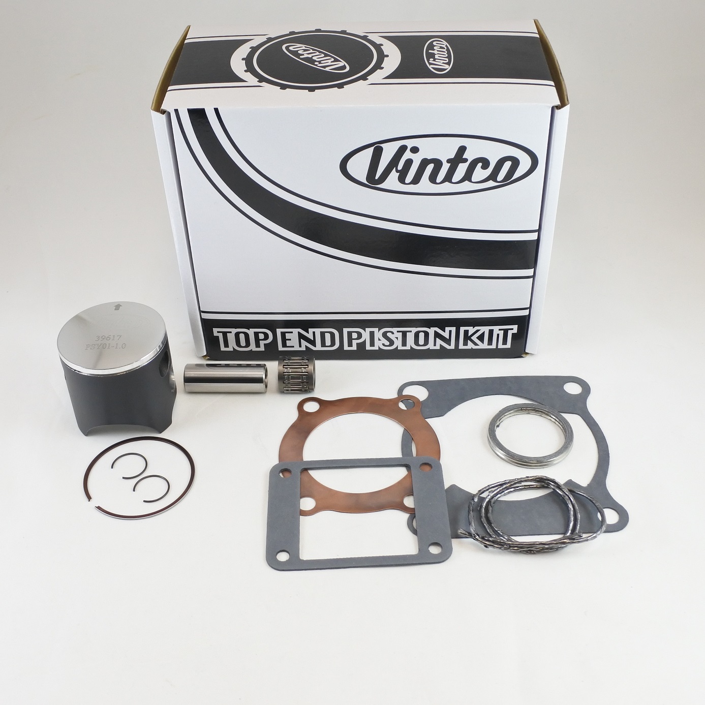 TOP END PISTON KIT 77-78 YAMAHA YZ 125 57.0mm 1.0mm OVER 2K6-11111-00-00 VINTCO KTY02-1.0 thumbnail 2