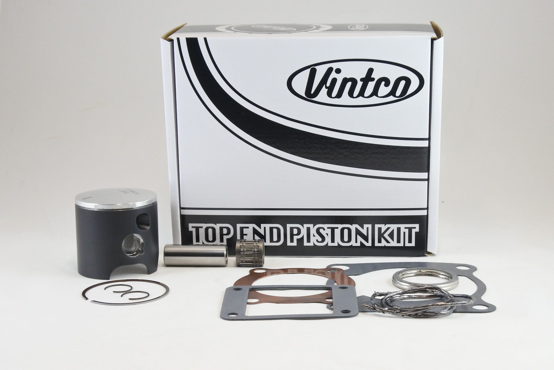 TOP END PISTON KIT 77-78 YAMAHA YZ 125 57.5mm OVER 2K6-11111-00-00 VINTCO KTY02-1.5 image 1