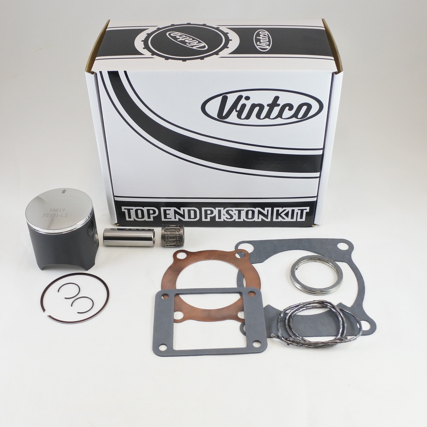 TOP END PISTON KIT 77-78 YAMAHA YZ 125 57.5mm OVER 2K6-11111-00-00 VINTCO KTY02-1.5 thumbnail 2
