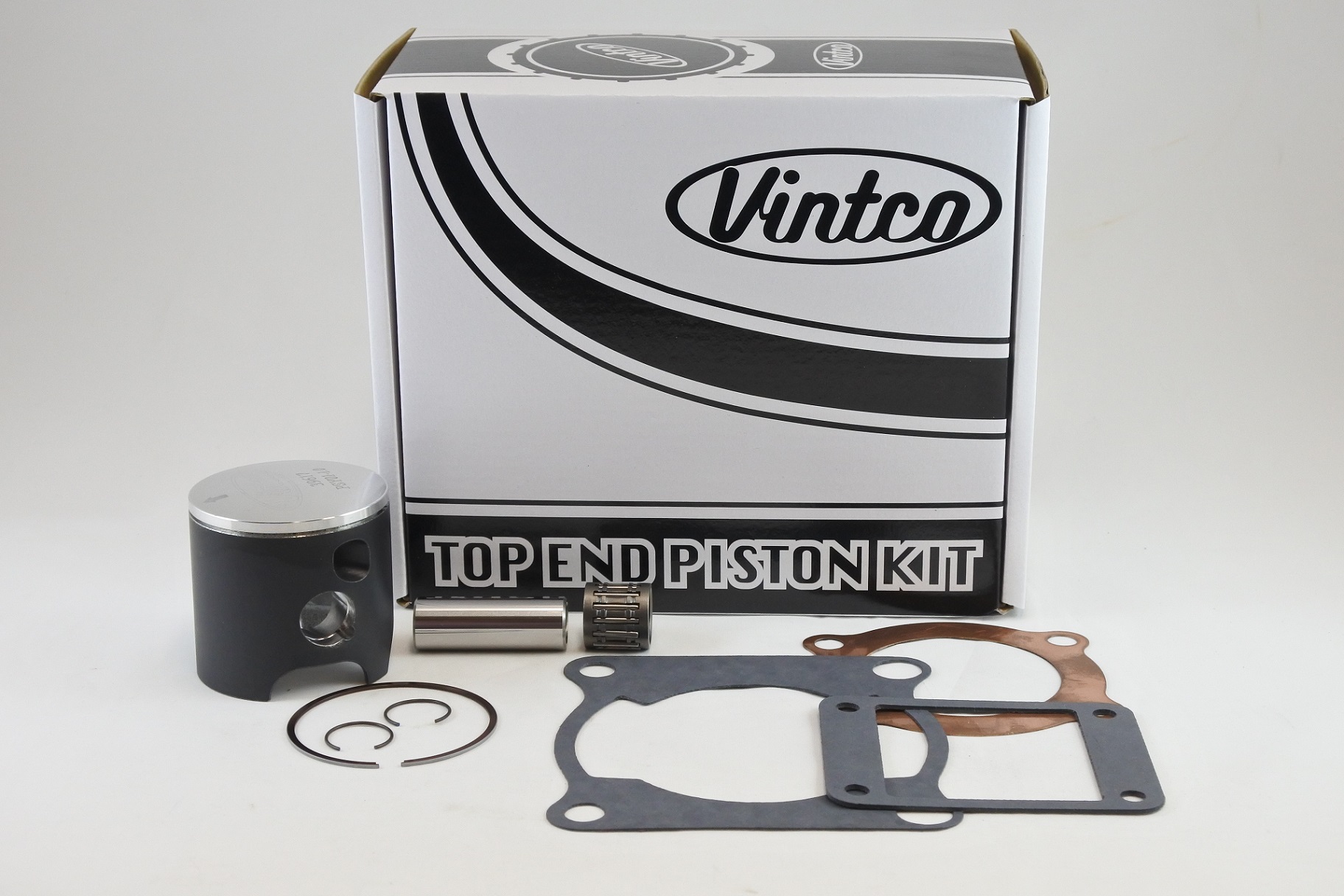 TOP END PISTON KIT 79-79 YAMAHA YZ 125 57.0mm 1.0mm OVER 2K6-11111-00-00 VINTCO KTY04-1.0 image 1