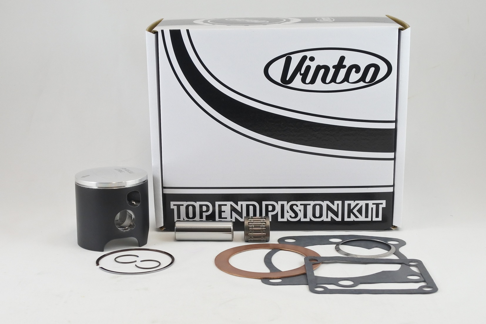 TOP END PISTON KIT 80-80 YAMAHA YZ 125 56.5mm 0.5mm OVER VINTCO KTY06-0.5 image 1