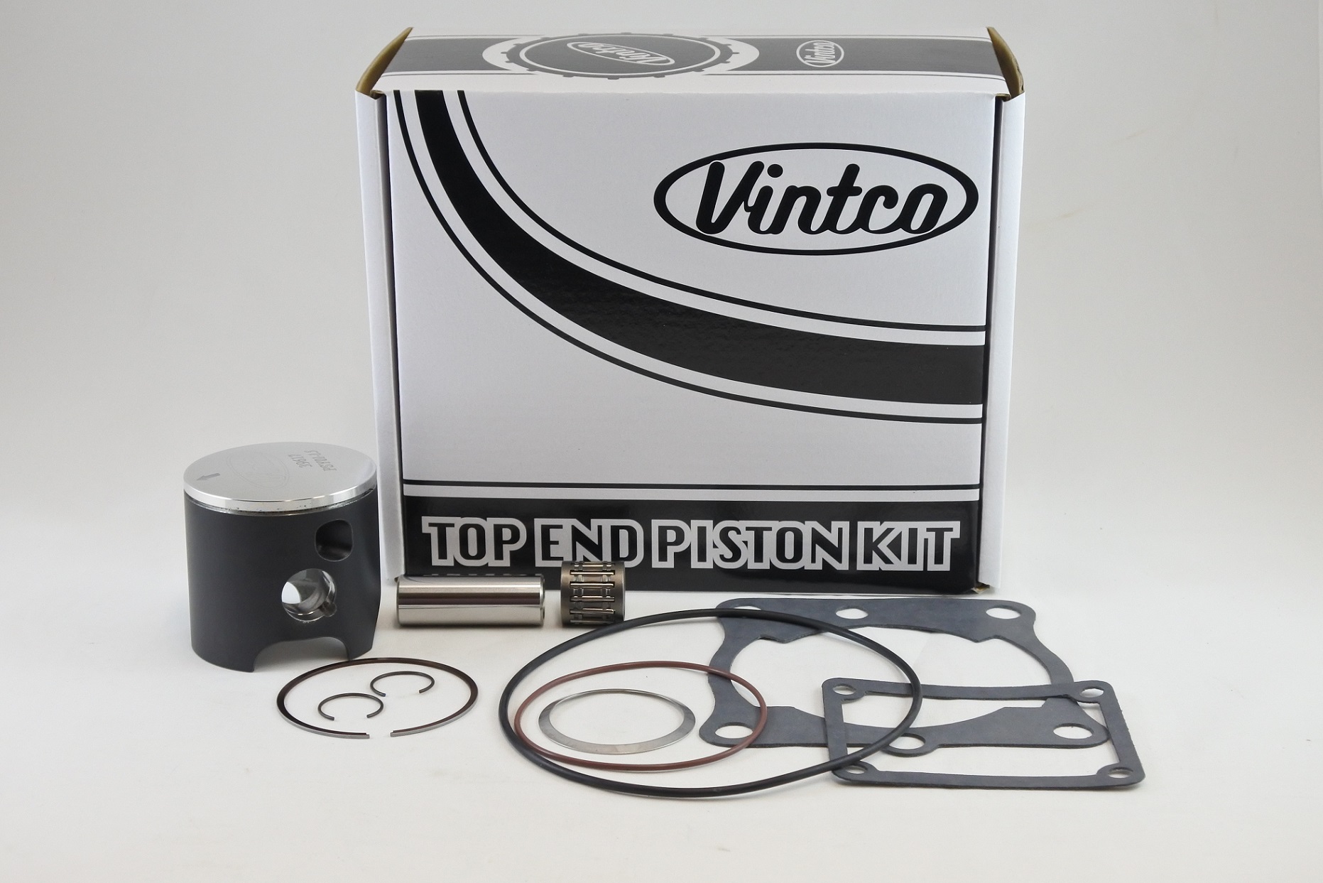 TOP END PISTON KIT 81-81 YAMAHA YZ 125 57.5mm 1.5mm OVER VINTCO KTY07-1.5 image 1