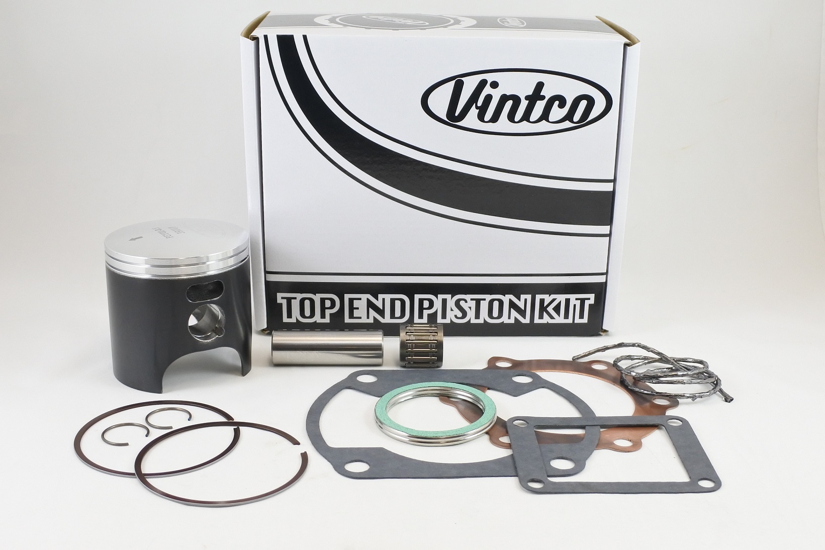 TOP END PISTON KIT 75-76 YAMAHA MX YZ 250 70.5mm OVER VINTCO KTY08-0.5 image 1