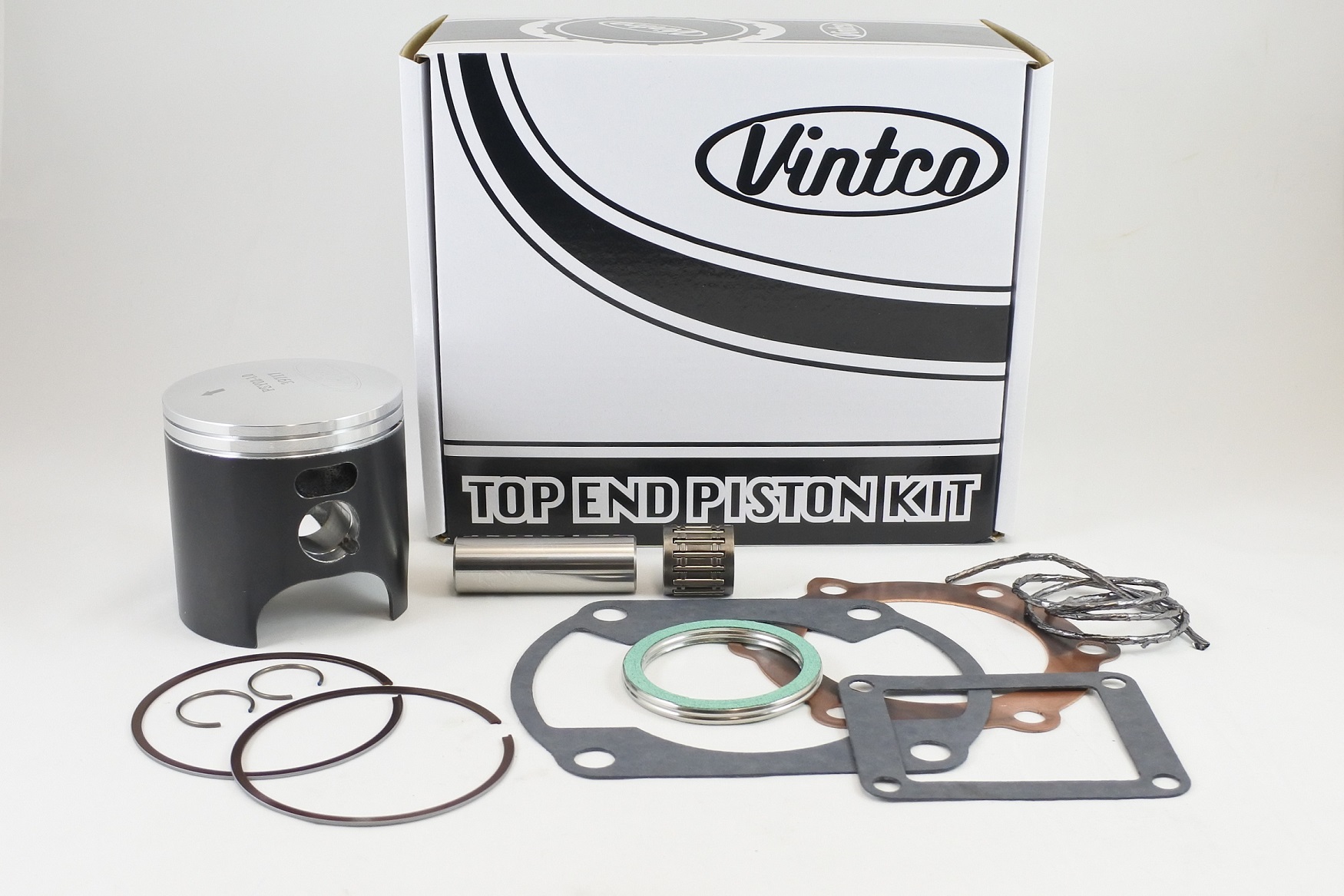 TOP END PISTON KIT 75-76 YAMAHA MX YZ 250 71.0mm 1.0mm OVER VINTCO KTY08-1.0 image 1