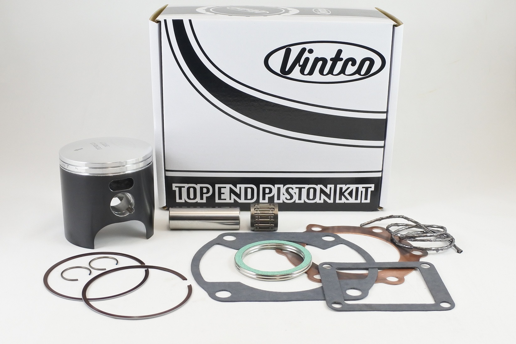 TOP END PISTON KIT 75-76 YAMAHA MX YZ 250 71.5mm 1.5mm OVER VINTCO KTY08-1.5 image 1