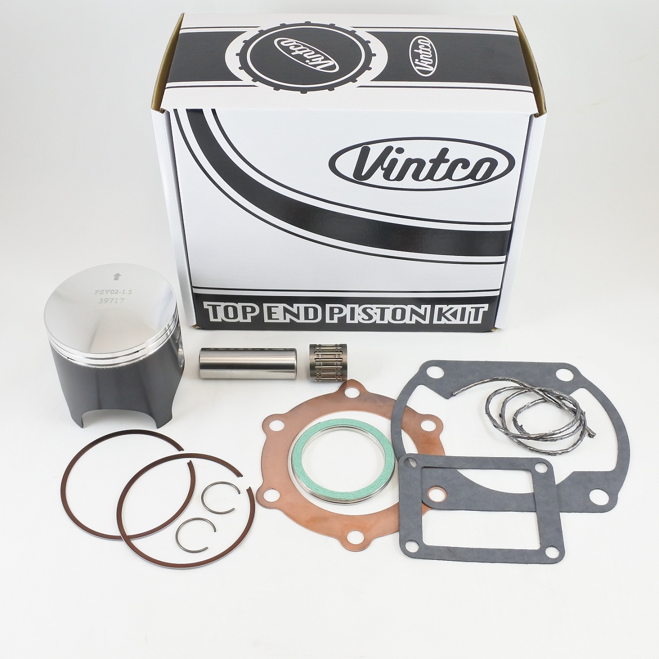 TOP END PISTON KIT 75-76 YAMAHA MX YZ 250 71.5mm 1.5mm OVER VINTCO KTY08-1.5 thumbnail 2