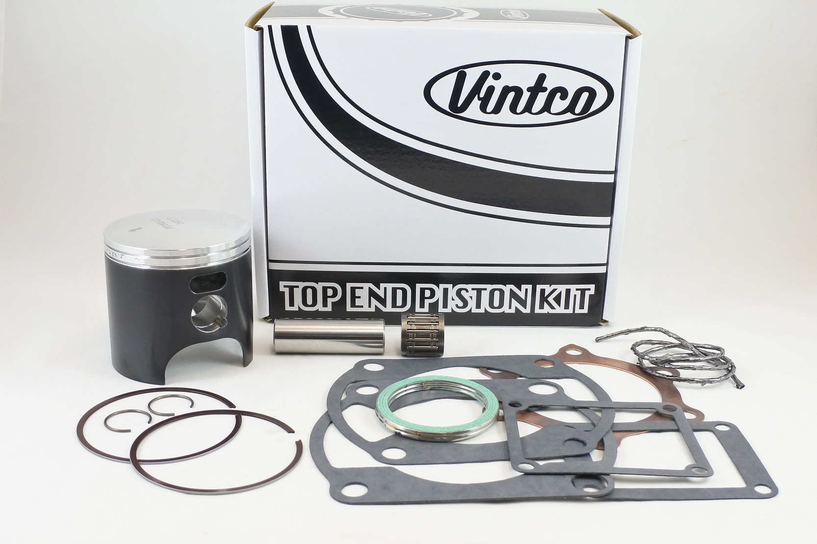 TOP END PISTON KIT 77-77 YAMAHA YZ 250 71.5mm +1.5mm OVER VINTCO KTY09-1.5 image 1