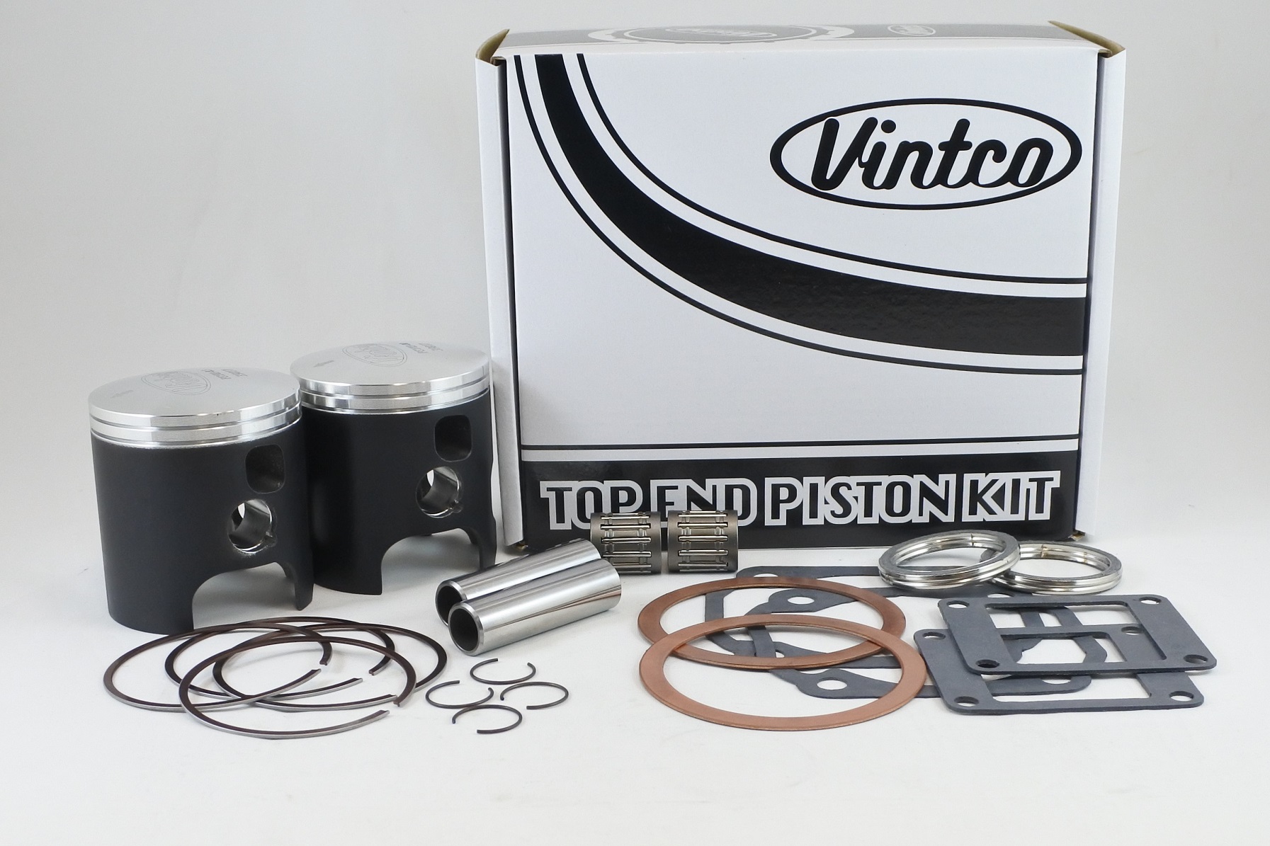 TOP END PISTON KIT 73-75 YAMAHA RD 350 64.5mm 0.5mm OVER VINTCO KTY13-0.5 image 1
