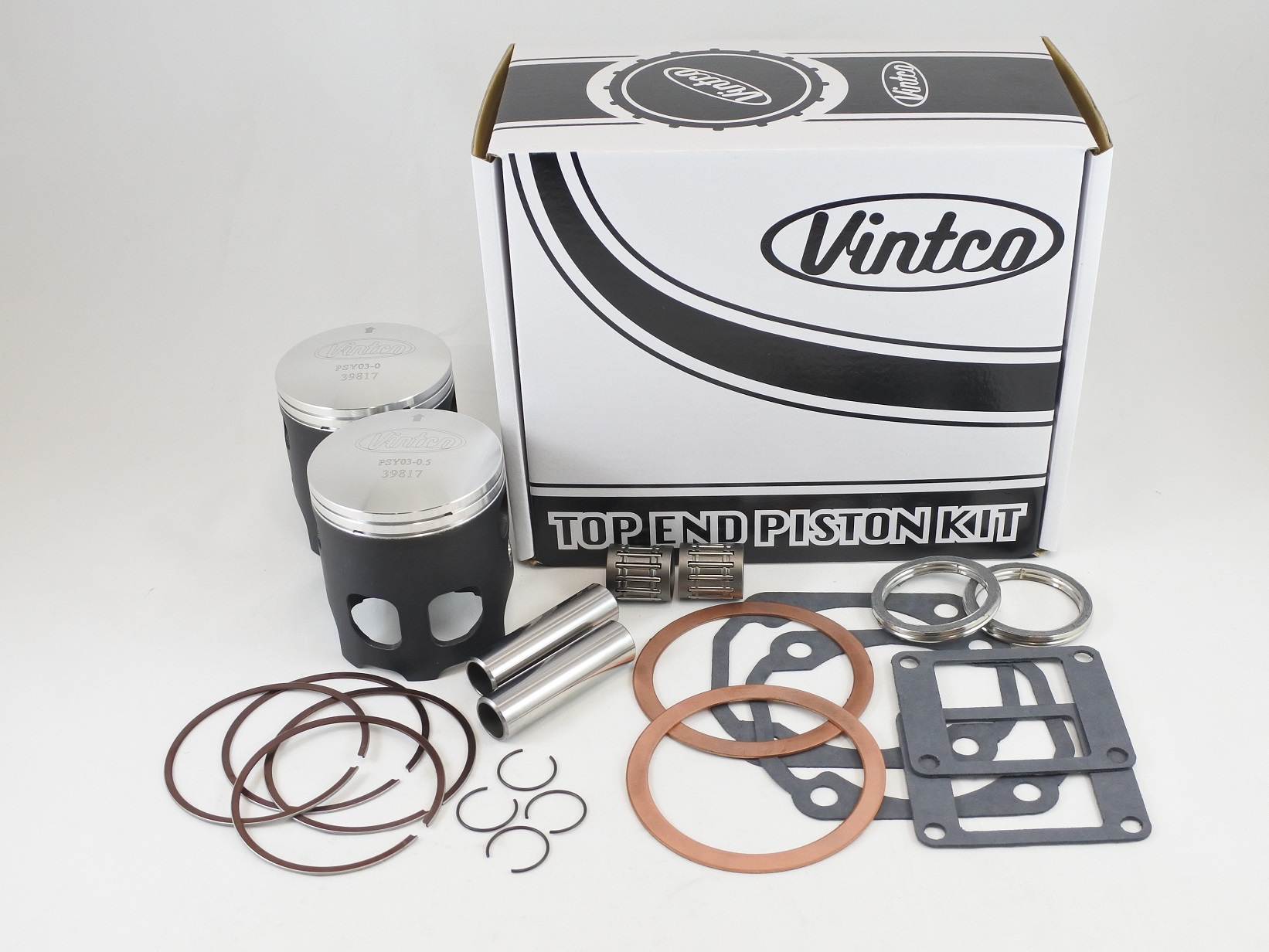 TOP END PISTON KIT 73-75 YAMAHA RD 350 64.5mm 0.5mm OVER VINTCO KTY13-0.5 thumbnail 2