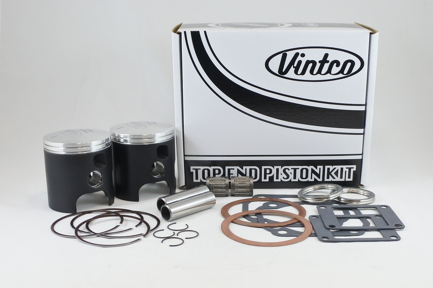 TOP END PISTON KIT 73-75 YAMAHA RD 350 65.0mm 1.0mm OVER VINTCO KTY13-1.0 image 1