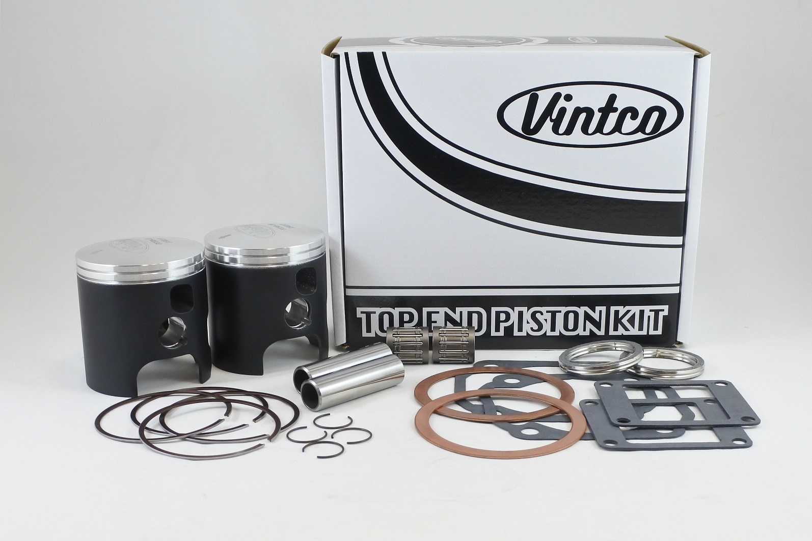 TOP END PISTON KIT 73-75 YAMAHA RD 350 65.5mm 1.5mm OVER VINTCO KTY13-1.5 image 1