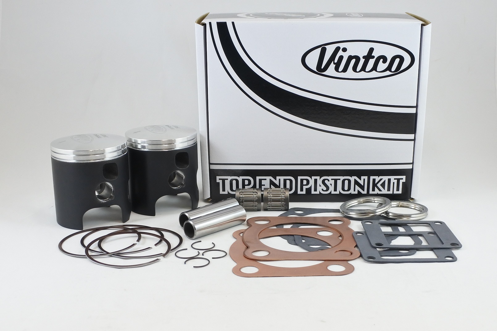 TOP END PISTON KIT 76-78 YAMAHA RD 400 64.5mm 0.5mm OVER VINTCO KTY14-0.5 image 1