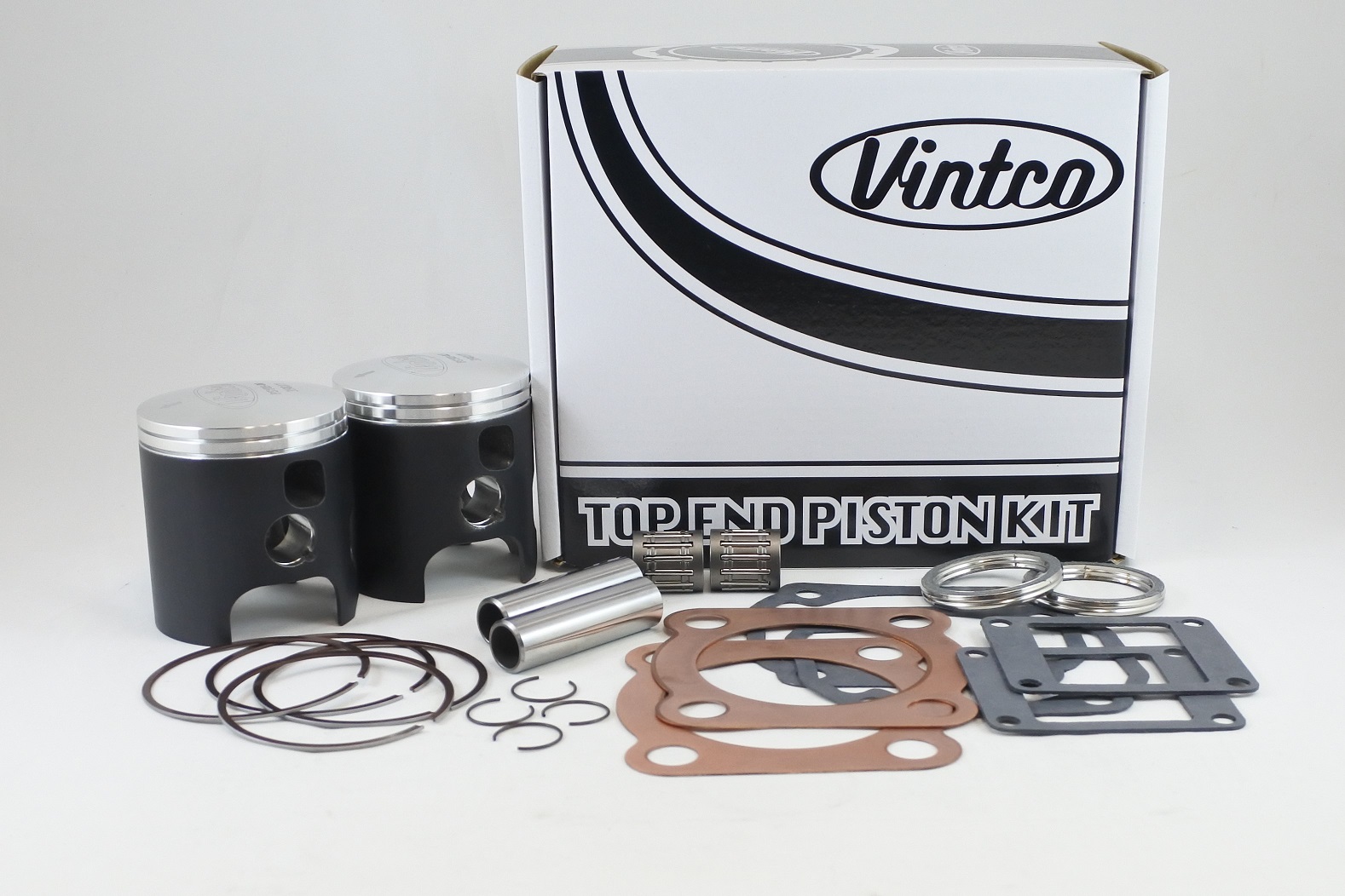 TOP END PISTON KIT 76-78 YAMAHA RD 400 64.0mm STANDARD VINTCO KTY14-00 image 1