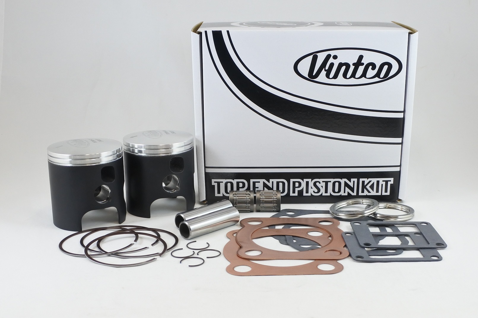 TOP END PISTON KIT 76-78 YAMAHA RD 400 65.5mm 1.5mm OVER VINTCO KTY14-1.5 image 1