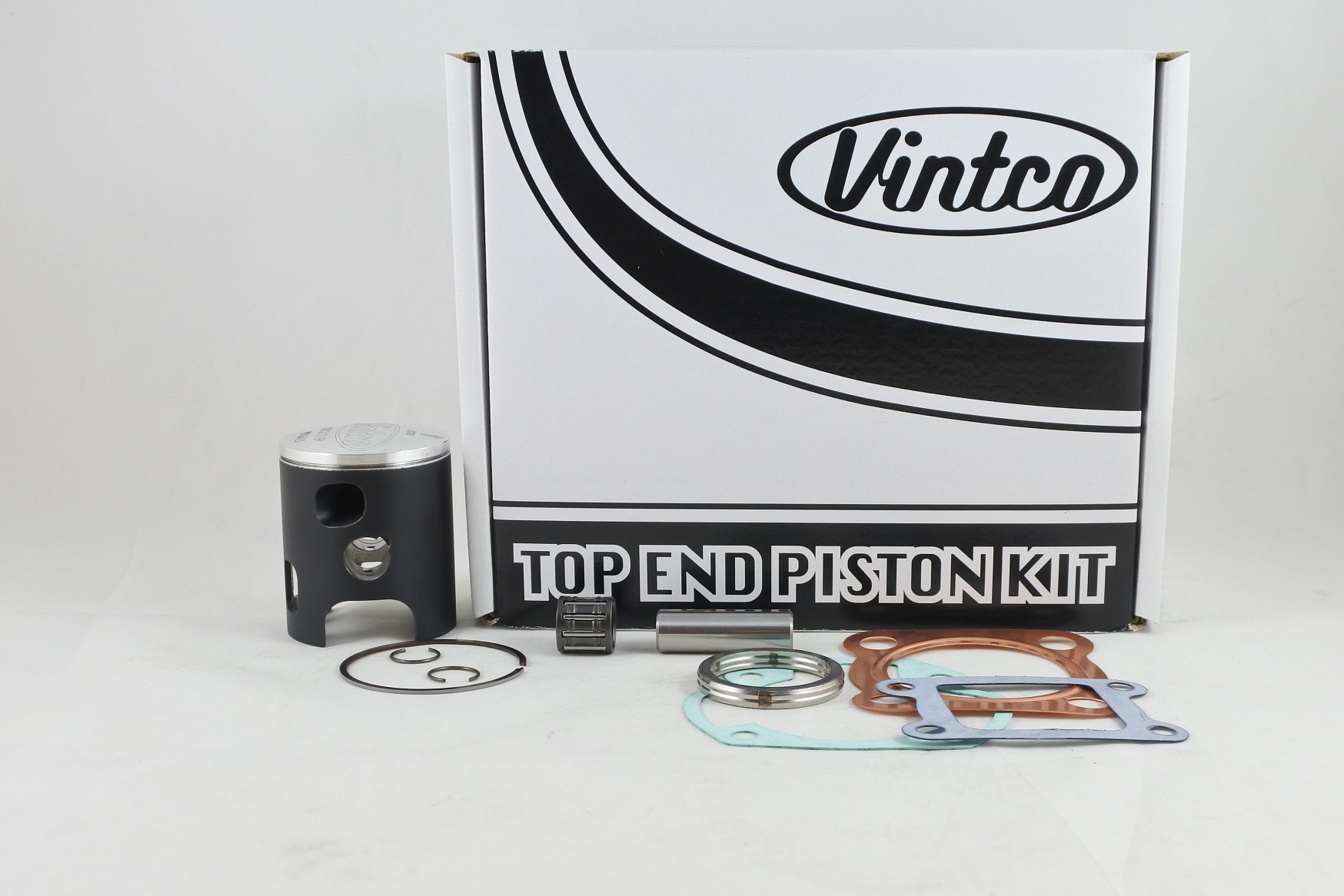TOP END PISTON KIT 74-75 YAMAHA TY YZ 80 48.5mm 1.5mm OVER VINTCO KTY20-1.5 image 1