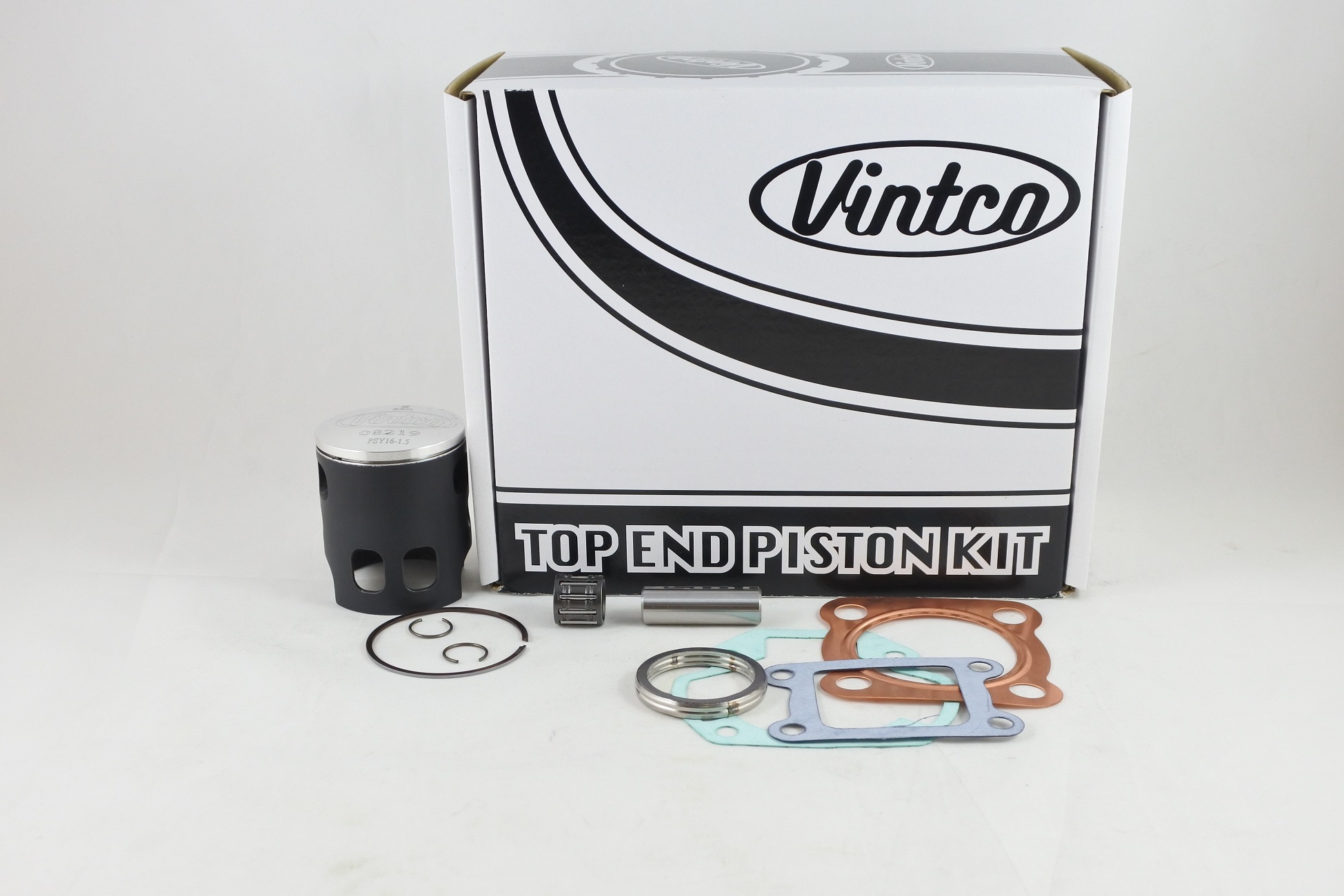 TOP END PISTON KIT 74-75 YAMAHA TY YZ 80 48.5mm 1.5mm OVER VINTCO KTY20-1.5 thumbnail 2