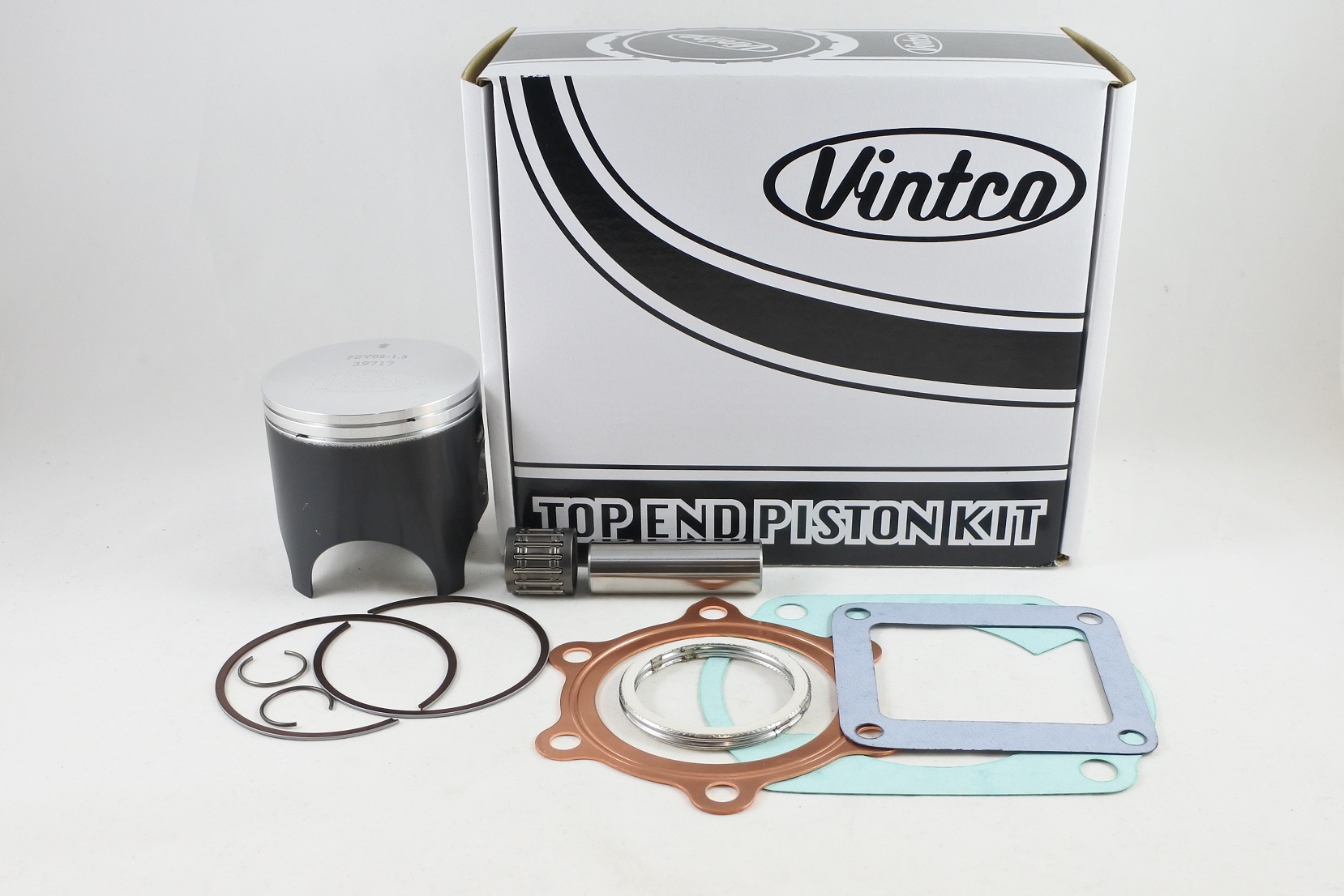 TOP END PISTON KIT 74-76 YAMAHA DT 250 71.5mm 1.5mm OVER VINTCO KTY40-1.5 thumbnail 2