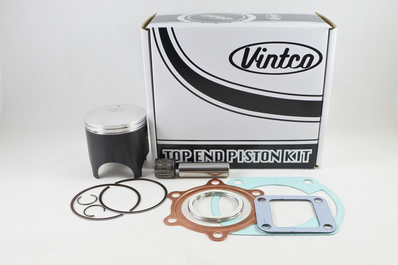 TOP END PISTON KIT 74-77 YAMAHA TY 250 70.5mm 0.5mm OVER VINTCO KTY42-0.5 thumbnail 2