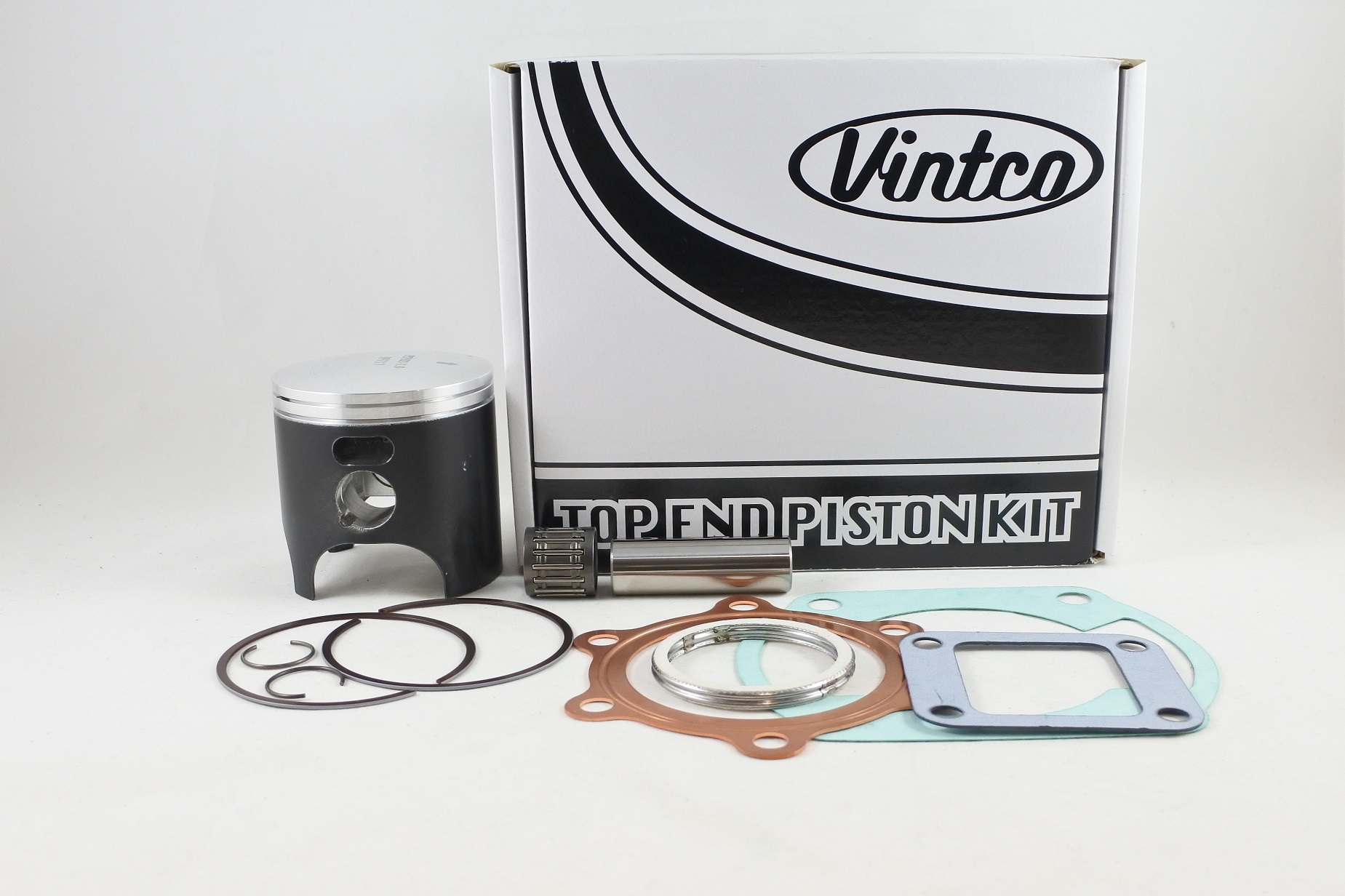 TOP END PISTON KIT 74-77 YAMAHA TY 250 71mm 1.0mm OVER VINTCO KTY42-1.0 image 1