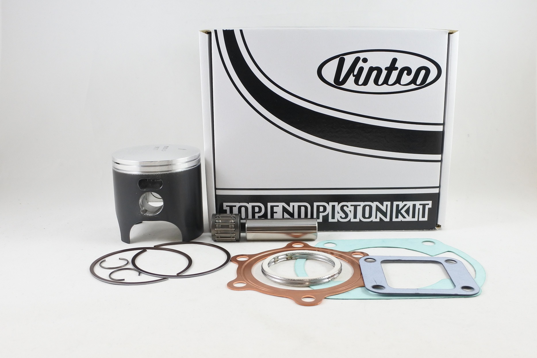 TOP END PISTON KIT 74-77 YAMAHA TY 250 71.5mm OVER VINTCO KTY42-1.5 image 1