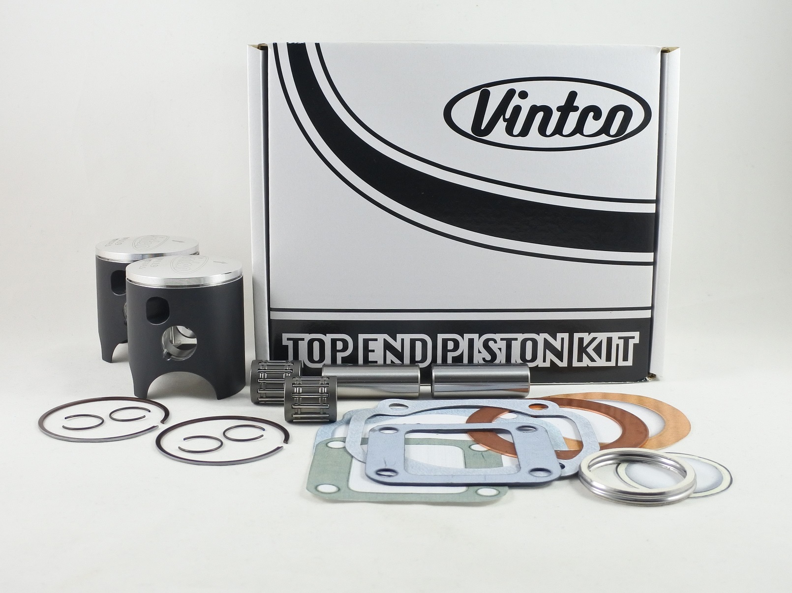 TOP END PISTON KIT 73-75 YAMAHA RD 250 55.5mm 1.5mm OVER VINTCO KTY47-1.5 image 1