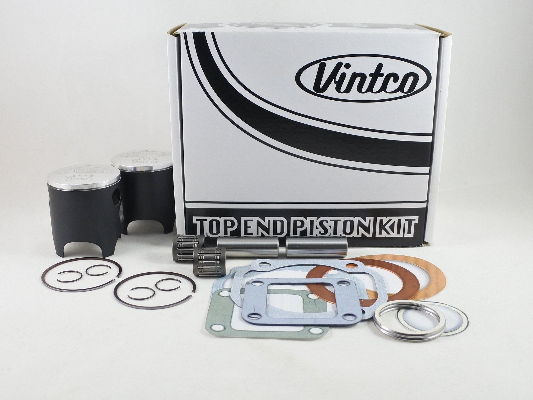TOP END PISTON KIT 73-75 YAMAHA RD 250 55.5mm 1.5mm OVER VINTCO KTY47-1.5 thumbnail 2